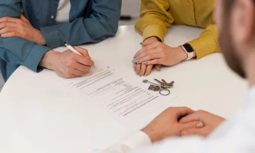 signature de contrat de location